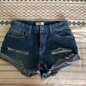 Jean shorts mid rise, never worn.  Small